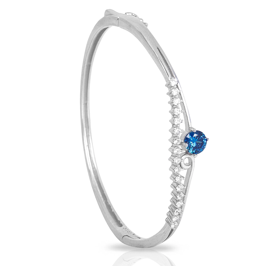 Bracelete de Prata Blend Collection Articulado com Zircônias Cristal e Topázio