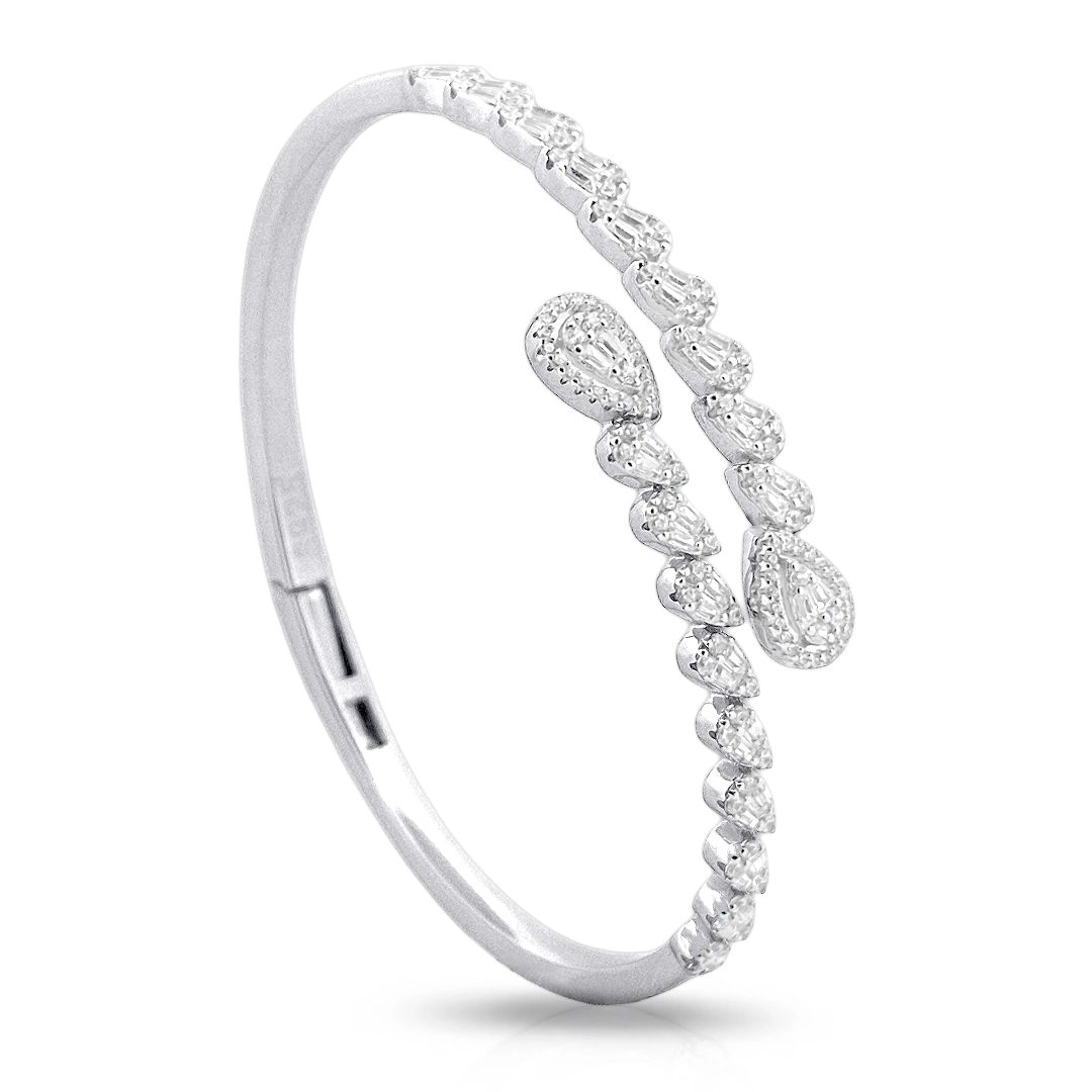 Bracelete de Prata Blend Collection com Gotas em  Zircônias Cristal