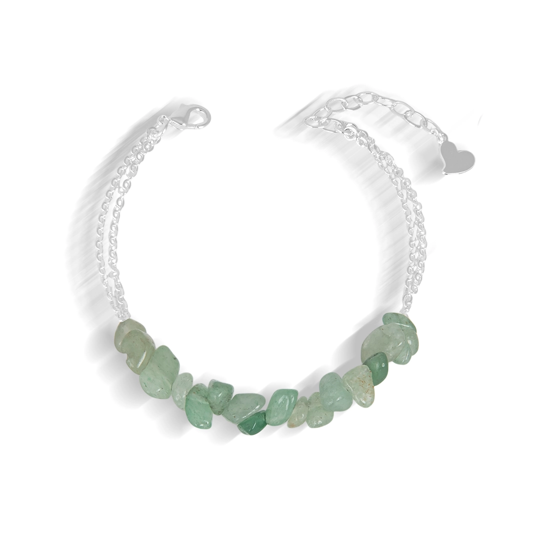 Pulseira de Prata Leve Jade